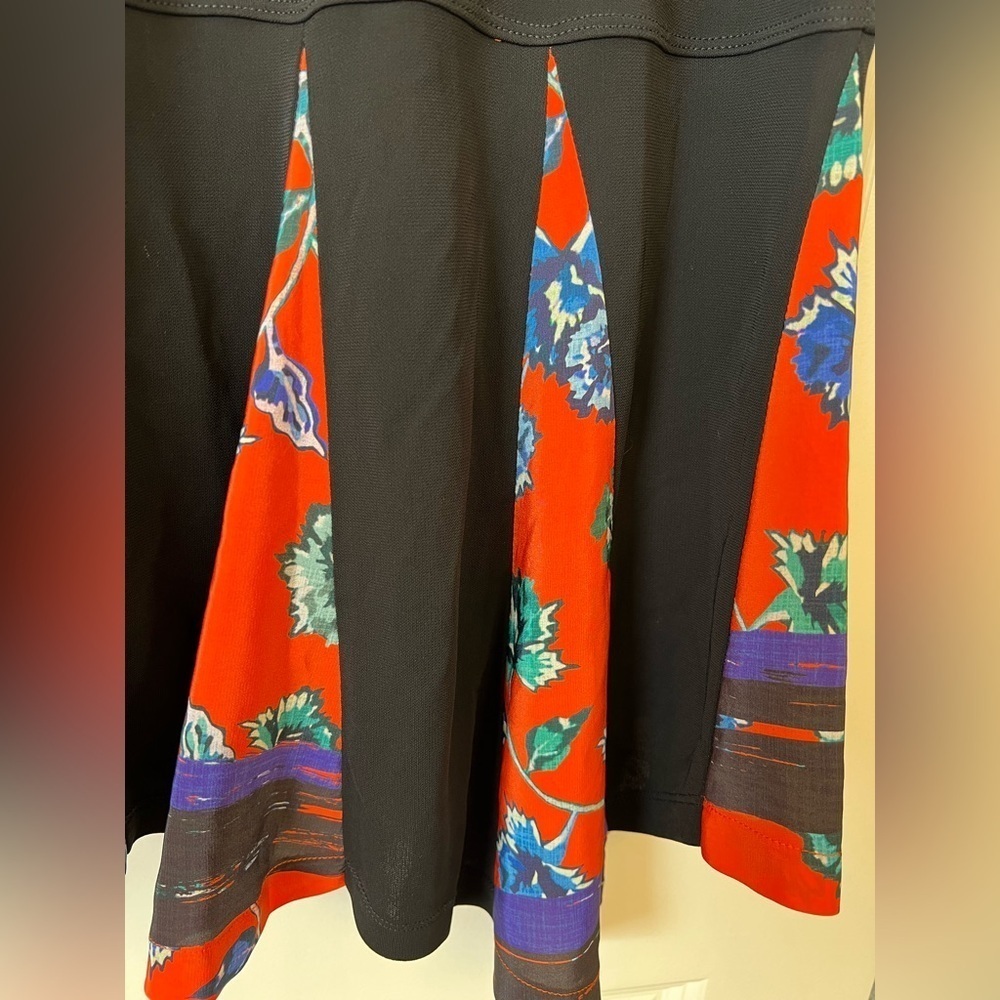Derek Lam 10 Crosby Black Asymmetrical Floral Sleeveless Dress Size 00 - Picture 5 of 11